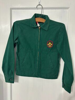 Vintage Boy Scouts of America official Green jacket coat 1960’s with BSA patch